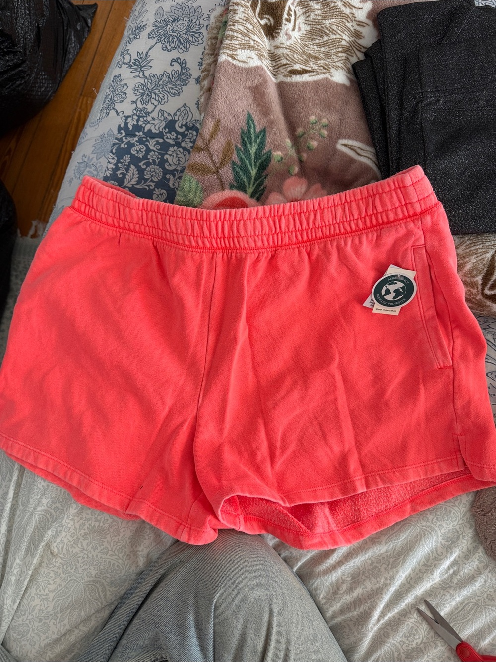 Aeropostale Coral-Pink Athletic Pull-On Shorts